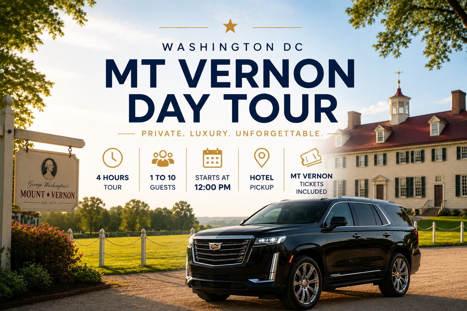 Mount Vernon Private Tour from Washington DC | Tickets Included