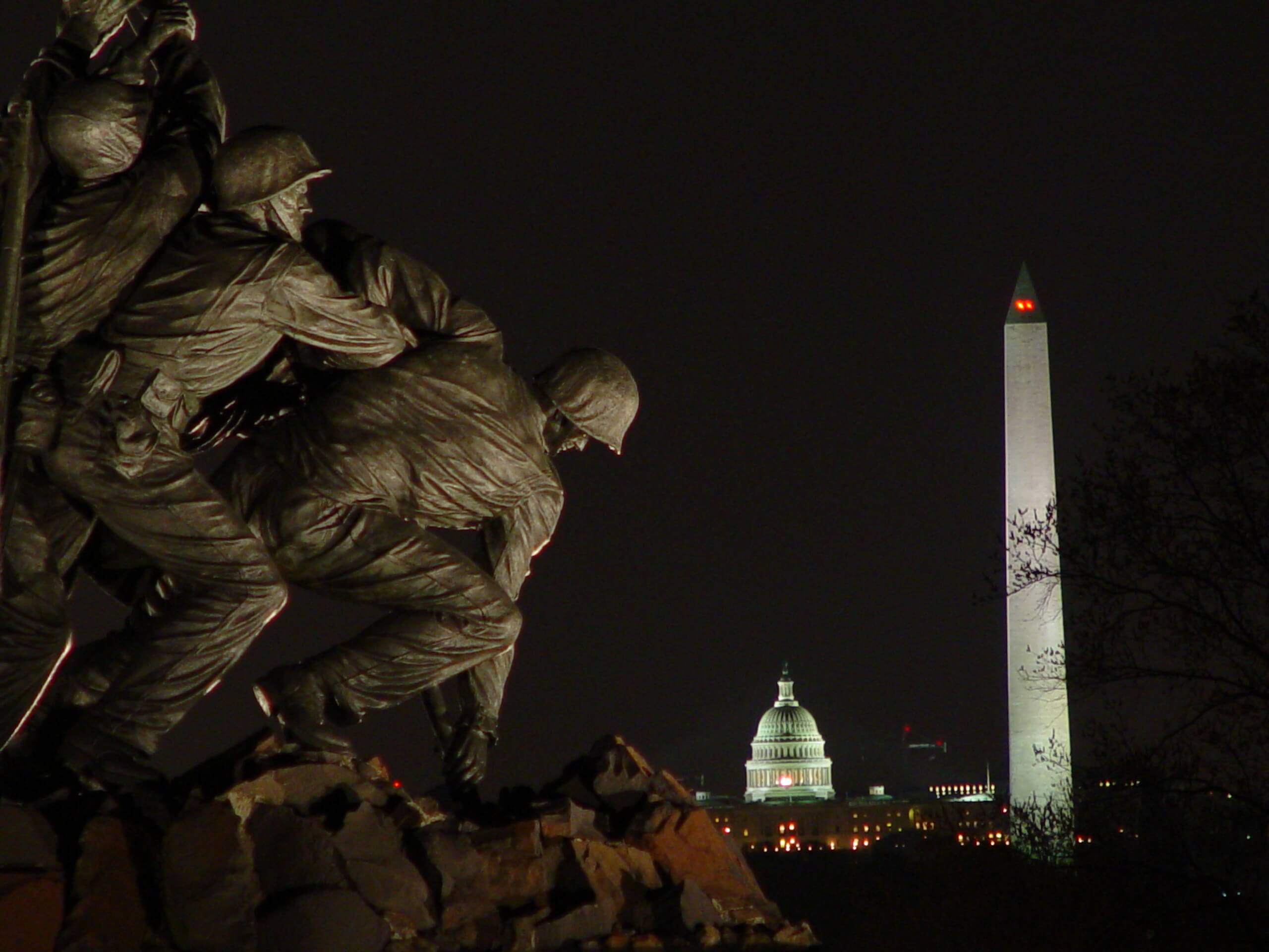 Iwo Jima Marine Corps Private night tour Washington D.C.